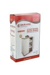 Çelikayna Çok Amaçlı Demonte Banyo Dolabı İki Kapılı Üç Raflı-805