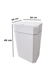 Sensörlü Otomatik Plastik Çöp Kovası 18 Litre-Beyaz Yerli Üretim