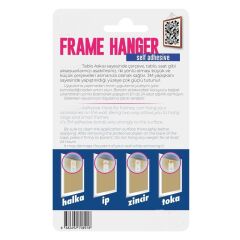 Kendinden Yapışkanlı Tablo Çerçeve Saat Askısı 2 adet 3 kg taşır