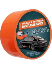 Oto Cam Ve Aksesuar Geçici Sabitleme Bandı Turuncu 45mmx25mt