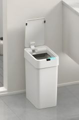 Sensörlü Çöp Kovası Plastik Slim 9 Lt+ Duvara Asılabilir Beyaz Silikon Klozet Fırçası