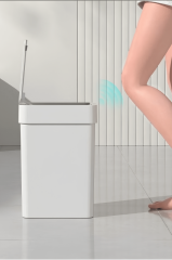 Sensörlü Çöp Kovası Plastik Slim 9 Lt+ Duvara Asılabilir Beyaz Silikon Klozet Fırçası
