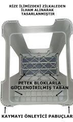 Çelik Ayna Zilkale Büyük Boy Çift Katlı Basamak Çok Amaçlı Dayanıklı Tabure Beyaz+Açık Kahve -254