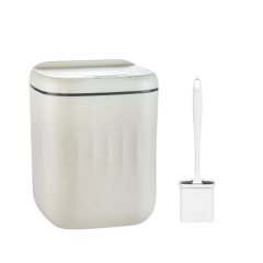 Akıllı Teknolojik Antibakteriyel Sensörlü Çöp Kovası 20 Litre + Duvara Asılabilir Beyaz Silikon Klozet Fırçası