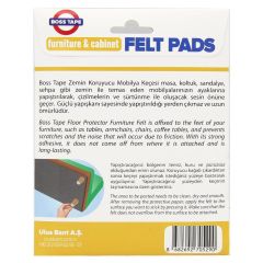 Mobilya Keçesi Sese ve Çizilmeye Son Yapışkanlı 25mmx40Ad-Yuvarlak