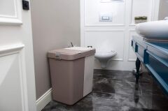 Motek Kirli Çamaşır Sepeti Çift Gözlü Kirli Sepeti Otomatik Kapaklı 80 Litre