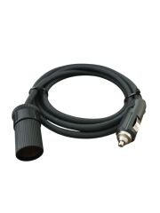 Araç Çakmaklık Uzatma Kablosu 12-24 Volt 16 Amper 2 X1,5mm TTR Bakır 2 Mt-Siyah