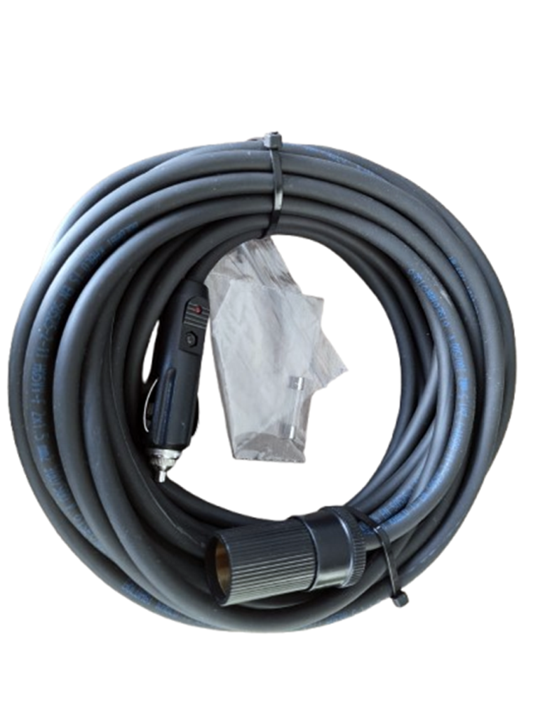 Araç Çakmak Uzatma Kablosu 12-24 Volt 16 Amper 2 X1,5mm TTR Bakır 5 Mt-Siyah