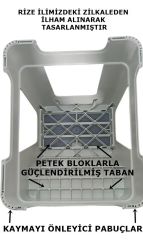 Çelik Ayna Zilkale Büyük Boy Çift Katlı Basamak Çok Amaçlı Dayanıklı Tabure Beyaz+ Mavi-254