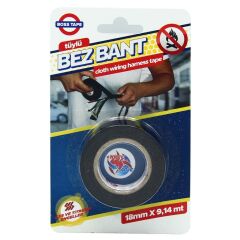 Geseus Boss Çokamaçlı  Siyah Tüylü Bez Bant İzalasyon Bandı 18mmx9mt