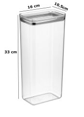 Geseus Uzun Dikdörtgen Hava Geçirmez Erzak Saklama Kabı 6 Adet 4100 ML