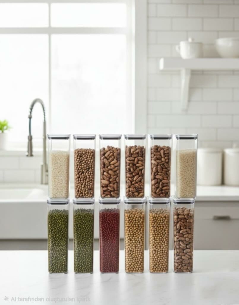 Geseus Uzun Dikdörtgen Hava Geçirmez Erzak Saklama Kabı 12 Adet 4100 ML