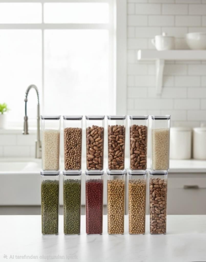 Geseus Uzun Dikdörtgen Hava Geçirmez Erzak Saklama Kabı 12 Adet 4100 ML