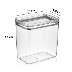 Geseus Dikdörtgen Hava Geçirmez Erzak Saklama Kabı 12 Adet 2100 ML