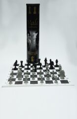 Okul Tipi Vale Satranç Takımı Seti Rulo Çantalı Büyük Boy Kutulu