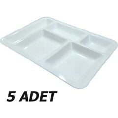 Geseus 5 Gözlü Kırılmaz Poliüretan Tabldot 5 Adet