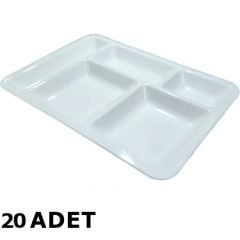 Geseus 5 Gözlü Kırılmaz Poliüretan Tabldot 20 Adet