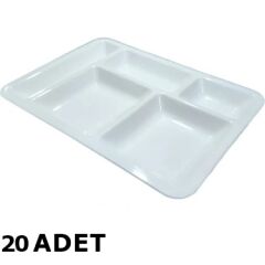 Geseus 5 Gözlü Kırılmaz Poliüretan Tabldot 20 Adet