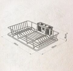 Geseus Home Tek Katlı Tabaklık Bulaşıklık Krom KB003K