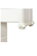 Motek Çok Amaçlı Tekerlekli Raf Plastik Raf Mutfak Rafı Banyo Raf SR-04 SİYAH ANTRASİT