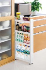 Motek Çok Amaçlı Tekerlekli Raf Plastik Raf Mutfak Rafı Banyo Raf SR-04