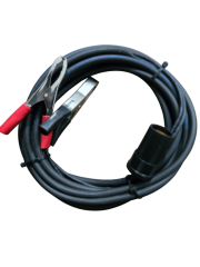 Aküden Bağlantılı Araç Çakmaklık Uzatma Kablosu Akü Maşalı 12-24 Volt 16 Amper 2 X1,5mm TTR Bakır 5 Mt-Siyah