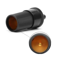 Aküden Bağlantılı Araç Çakmaklık Uzatma Kablosu Akü Maşalı 12-24 Volt 16 Amper 2 X1,5mm TTR Bakır 5 Mt-Siyah