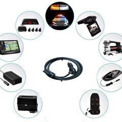 Araç Çakmaklık Uzatma Kablosu 12-24V On/Of Anahtarlı 16A Yüksek Güç Çeken Cihazlara Özel 2 X1,5mm TTR Bakır 2Mt