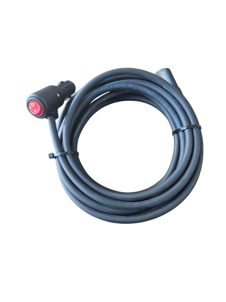 Araç Çakmaklık Uzatma Kablosu 12-24V On/Of Anahtarlı 16A Yüksek Güç Çeken Cihazlara Özel 2 X1,5mm TTR Bakır 5Mt