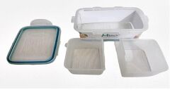 Moon Star Mlook Beslenme kabı 0,35Lt Hava Sızdırmaz 2Bölmeli Saklama Kabı ML-150B