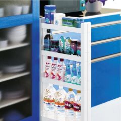 Motek Çok Amaçlı Tekerlekli Organizer Mutfak Banyo Rafı Beyaz SR-04