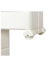Motek Çok Amaçlı Tekerlekli Organizer Mutfak Banyo Rafı Beyaz SR-04