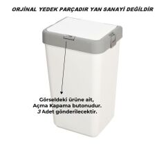 Motek Orjinal Çamaşır Sepeti Yedek Açma Kapama Buton,Düğme-3Adet