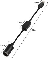 Type-C 5 Volt To 12 Volt Max 1 Amper Çakmak Fiş Çevirici Type-C PD Portundan Gelen Gücü 12V Araç Çakmak Soketine Dönüştürür