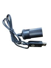 USB 5Volt To 12V Max 1A Çakmak Fiş Çevirici USB PD Portundan Gelen Gücü 12V Araç Çakmaklık Dönüştürücü 1Mt