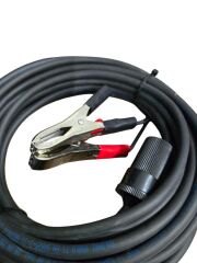 Aküden Bağlantılı Araç Çakmaklık Uzatma Kablosu Akü Maşalı 12-24 V/16A 2 X1,5mm TTR Bakır 10Mt-Siyah