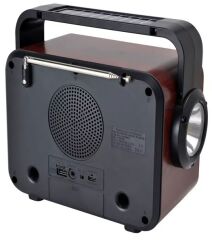 Şömine Efektli Nostajik Radyo Solar Panelli  Nostaljik Görünümlü Bluetoothlu ve Fenerli Mp3 Çalar Müzik Kutusu