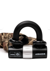 Armor 781 MV Motosiklet Disk Kilidi U- Bar Kelepçeli Çelik Kilit 16mm Çap+Hatırlatma Kablosu