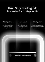 Dokunmatik Led Işıklı Usb Şarjlı Makyaj Aynası Kare Pembe Gün ışığı ve Beyaz Işık Özelliği-SM8036