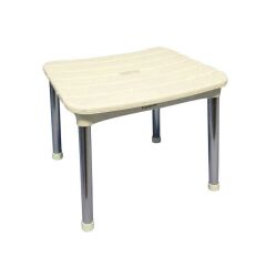 Çelik Ayna Alüminyum Ayaklı Paslanmaz Kare Tabure 910