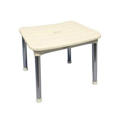 Çelik Ayna Alüminyum Ayaklı Paslanmaz Kare Tabure 910