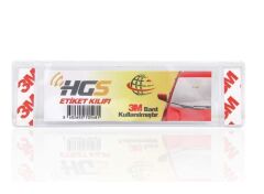 HGS Etiket Kılıfı Etiket Kabı Pvc 3M Yapıştırıcılı 2022 Etiket Uyumlu 1Adet
