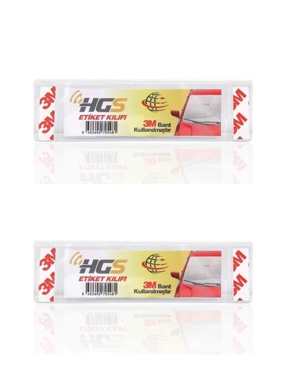 HGS Etiket Kılıfı Etiket Kabı Pvc 3M Yapıştırıcılı 2022 Etiket Uyumlu 2Adet