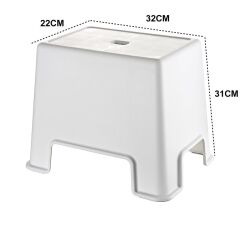 Çelik Ayna Banyo Taburesi Çok Amaçlı Dayanıklı Tabure-128 beyaz