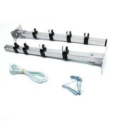 Duvara Monteli Paslanmaz Makaralı Katlanır Çamaşır Askısı İP HEDİYELİ