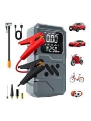 Akü Takviyeli Hava Pompası Jump Starter 12000 Mah Powerbank, Led lamba –9654