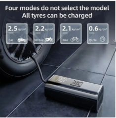 Taşınabilir Şarjlı Dijital Hava Kompresörü Hava Pompası 150 PSI, Araç, Motosiklet, Bisiklet Lastik Şişirme Pompası, Powerbank-216