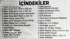 İlk Yardım Çantası Araç Ev İlk Yardım Seti Taşınabilir Ecza Dolabı  İçi Dolu