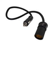 Araç Çakmaklık Uzatma Kablosu 12-24 Volt 16 Amper 2 X1,5mm TTR Bakır 50 cm-Siyah