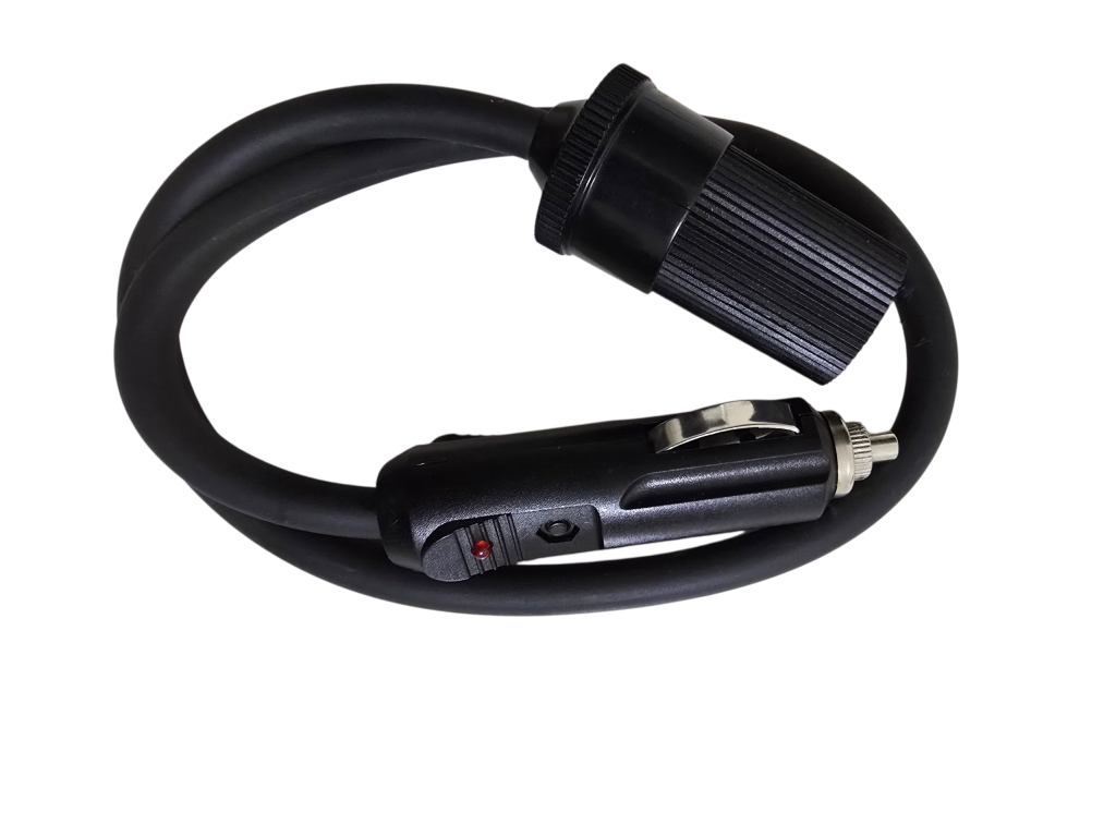 Araç Çakmaklık Uzatma Kablosu 12-24 Volt 16 Amper 2 X1,5mm TTR Bakır 50 cm-Siyah